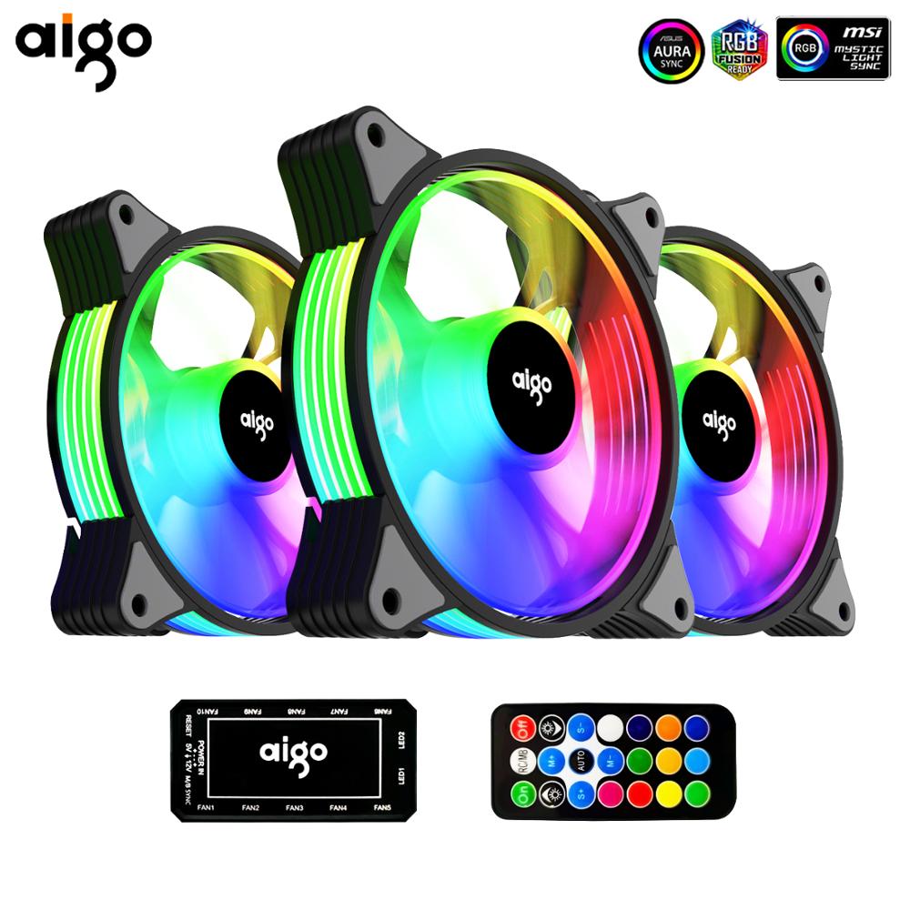 Aigo-AR12 pc ǻ 120mm ̽  RGB Ʈ ũ aura..